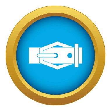 Deri kemer simge mavi vektör