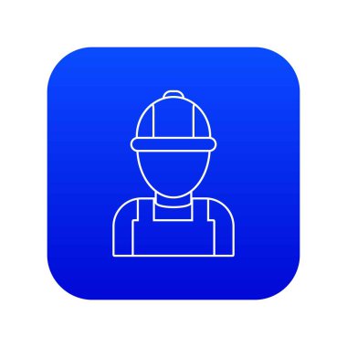 Adam mekanik simge mavi vektör