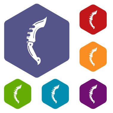 Hançer savaş simgesi, basit siyah stil