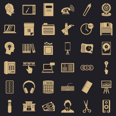 Evrak Icons set, basit tarzı