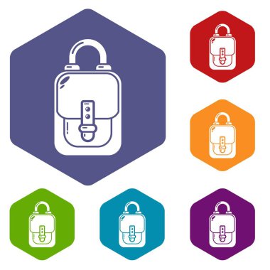 Çanta vintage simgesi, basit siyah stil