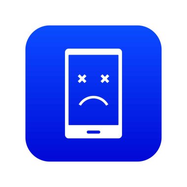 Ölü telefon simgesi dijital mavi
