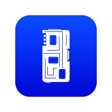 Telefon yongası simgesi dijital mavi