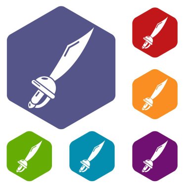 Kılıç Türkiye'nin simgesi, basit siyah stil