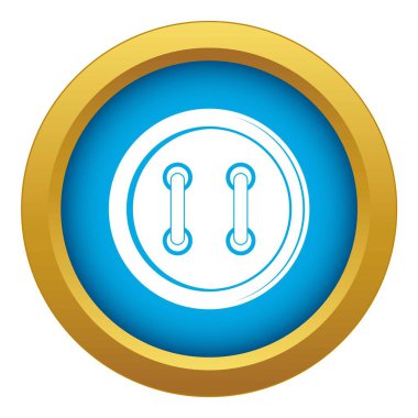 Düğme dikiş izole mavi simge vektör