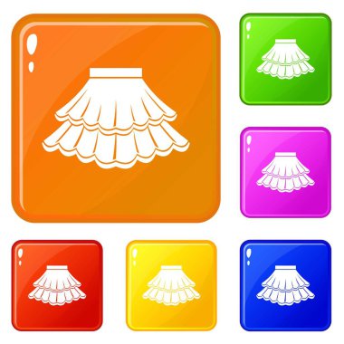 Etek simgeler vektör renk seti