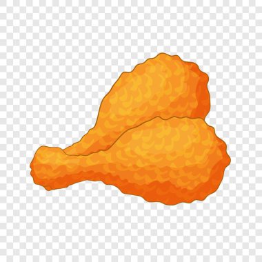 Izgara tavuk bacak simgesi, karikatür tarzı