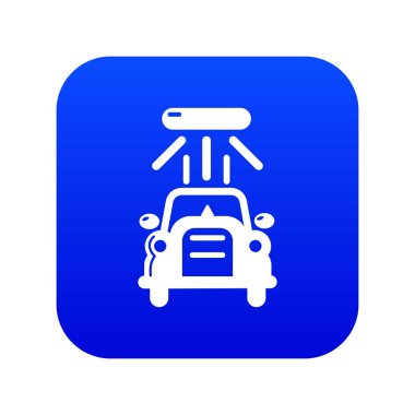 Araba yıkama simgesi mavi vektör