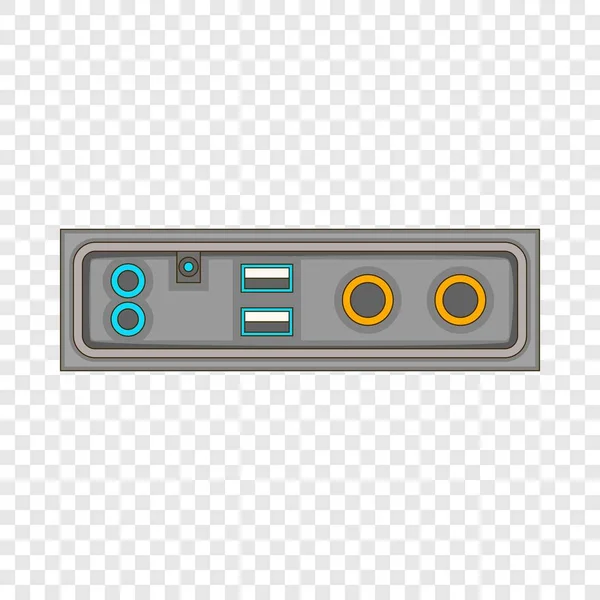 Cable connection panel icon, cartoon style — Stock Vector