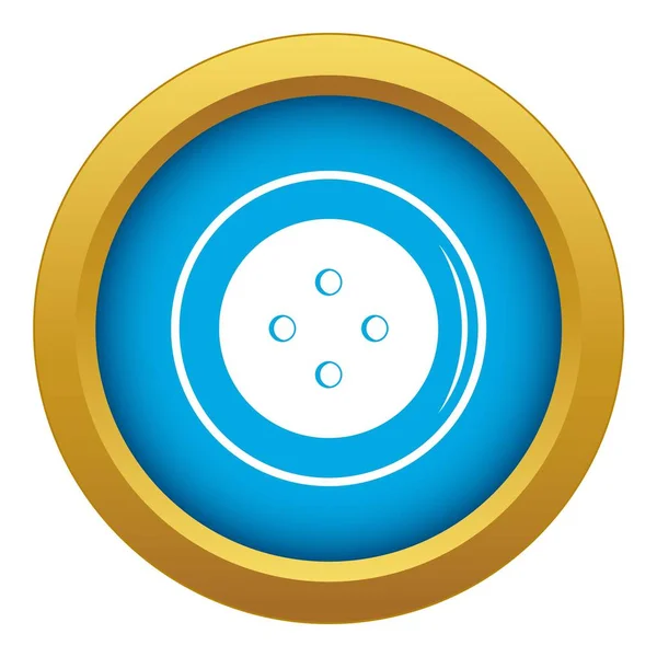 Botón para icono de ropa azul vector aislado — Vector de stock