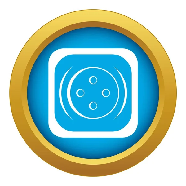 Vêtements icône bouton carré vecteur bleu isolé — Image vectorielle