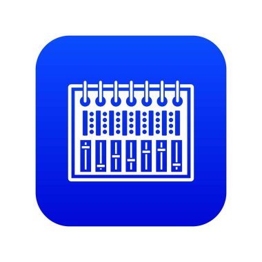 Müzik Ekolayzer konsol simgesi dijital mavi