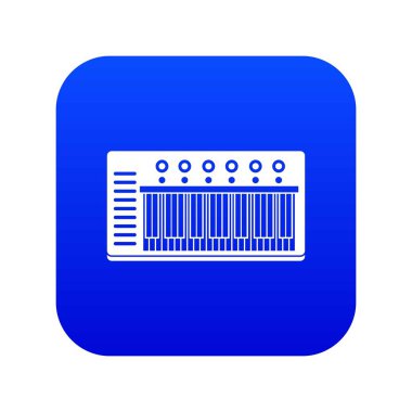 Elektronik synth simgesi dijital mavi