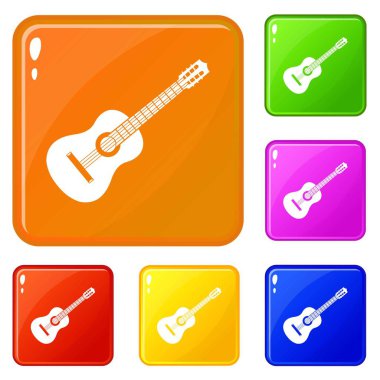 Gitar simgeler vektör renk ayarla