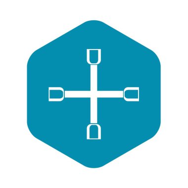 Çapraz tekerlek İngiliz anahtarı simgesini, basit tarzı