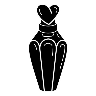 Kalp şişesi parfüm simgesi, basit stil