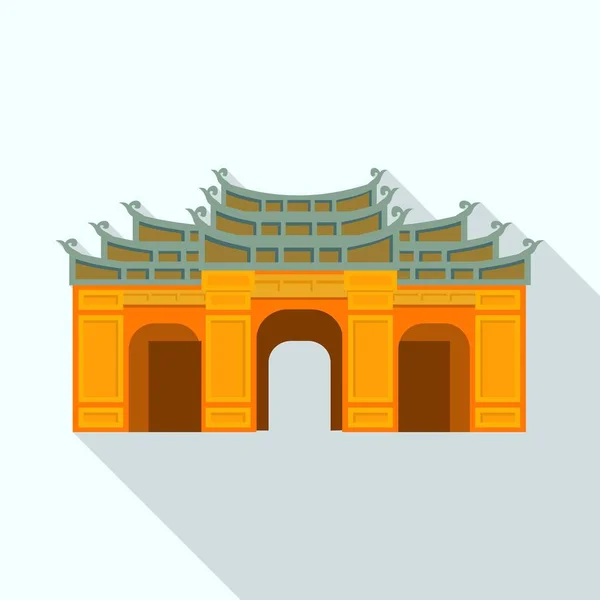 越南拱形图标,扁平风格 — 图库矢量图片
