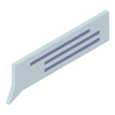 Gri sohbet simgesi, izometrik stil