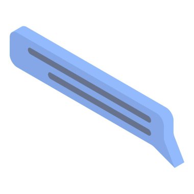 Metin mavi sohbet simgesi, izometrik stil