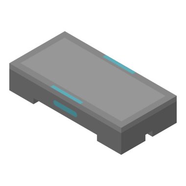 Cerrahi doktor simgesi, izometrik stil için stand