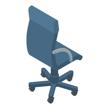 Patron ofis koltuğu simgesi, izometrik stil