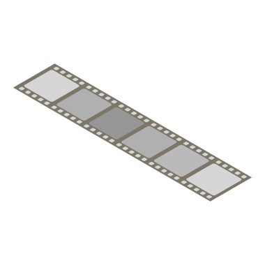 Siyah film simgesi, izometrik stil