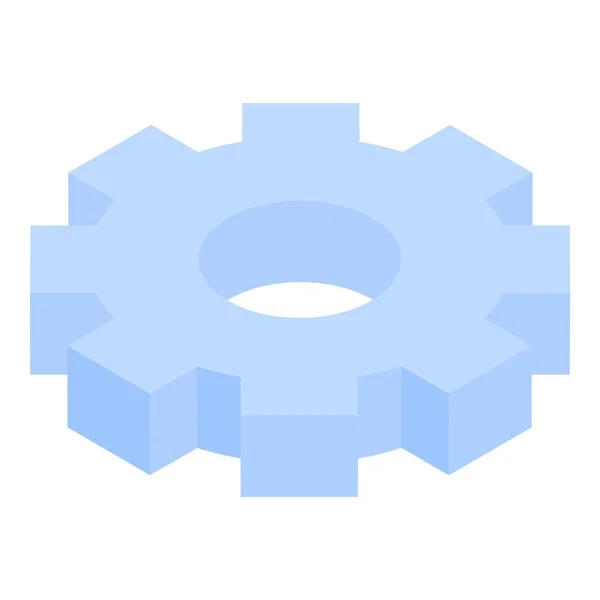 Ícone de engrenagem azul, estilo isométrico —  Vetores de Stock