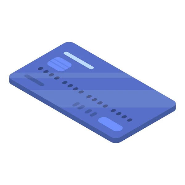 Credit card icon, isometric style — Stock Vector