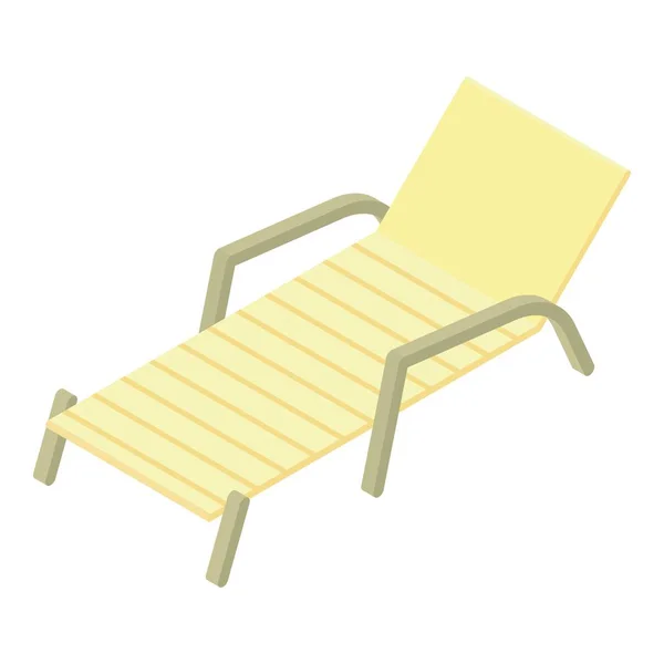 Icône chaise de plage, style isométrique — Image vectorielle