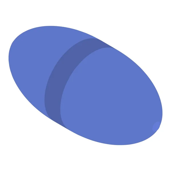 Blue capsule icon, isometric style — Stock Vector