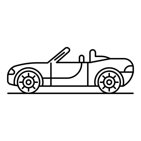 Icono de cabriolet moderno, estilo de esquema — Vector de stock