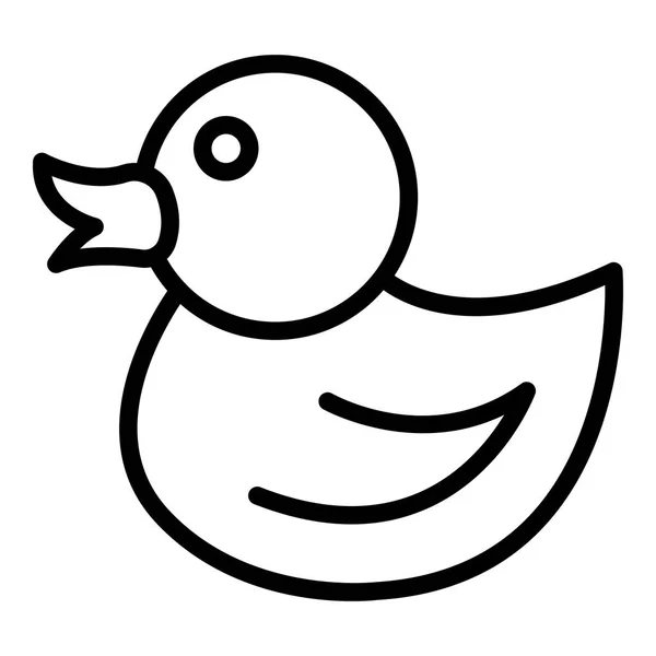 Duck icon, outline style — Stock Vector