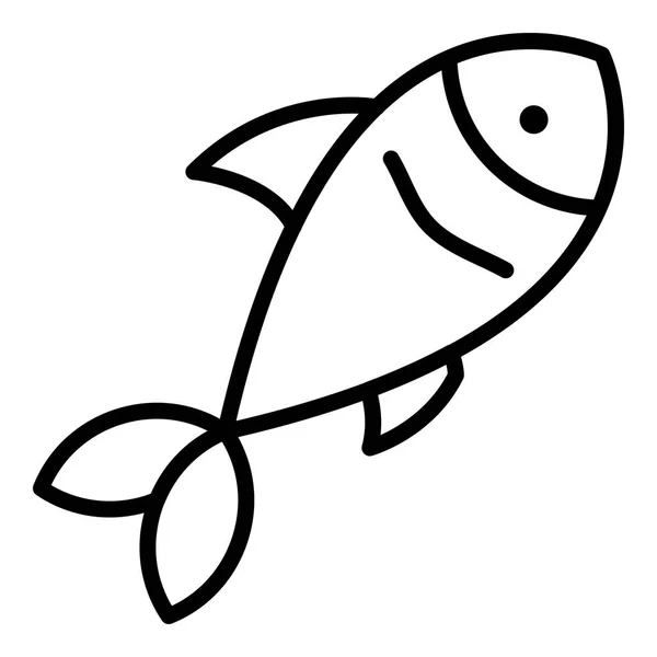 Ryby ikona, styl osnovy — Stockový vektor