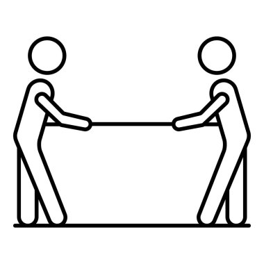 Çatışma römorkör savaş simgesi, anahat tarzı