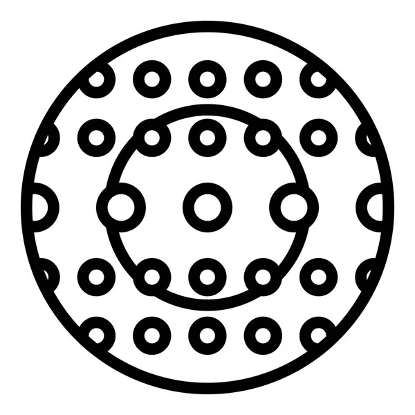 Rubber zorb pictogram, omtrek stijl — Stockvector