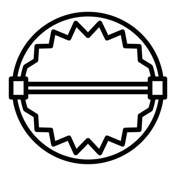 Rundes Trap-Symbol, Umrissstil — Stockvektor