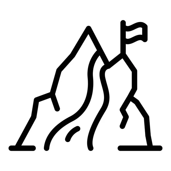 Mountain cascade icon, outline style — Stock Vector