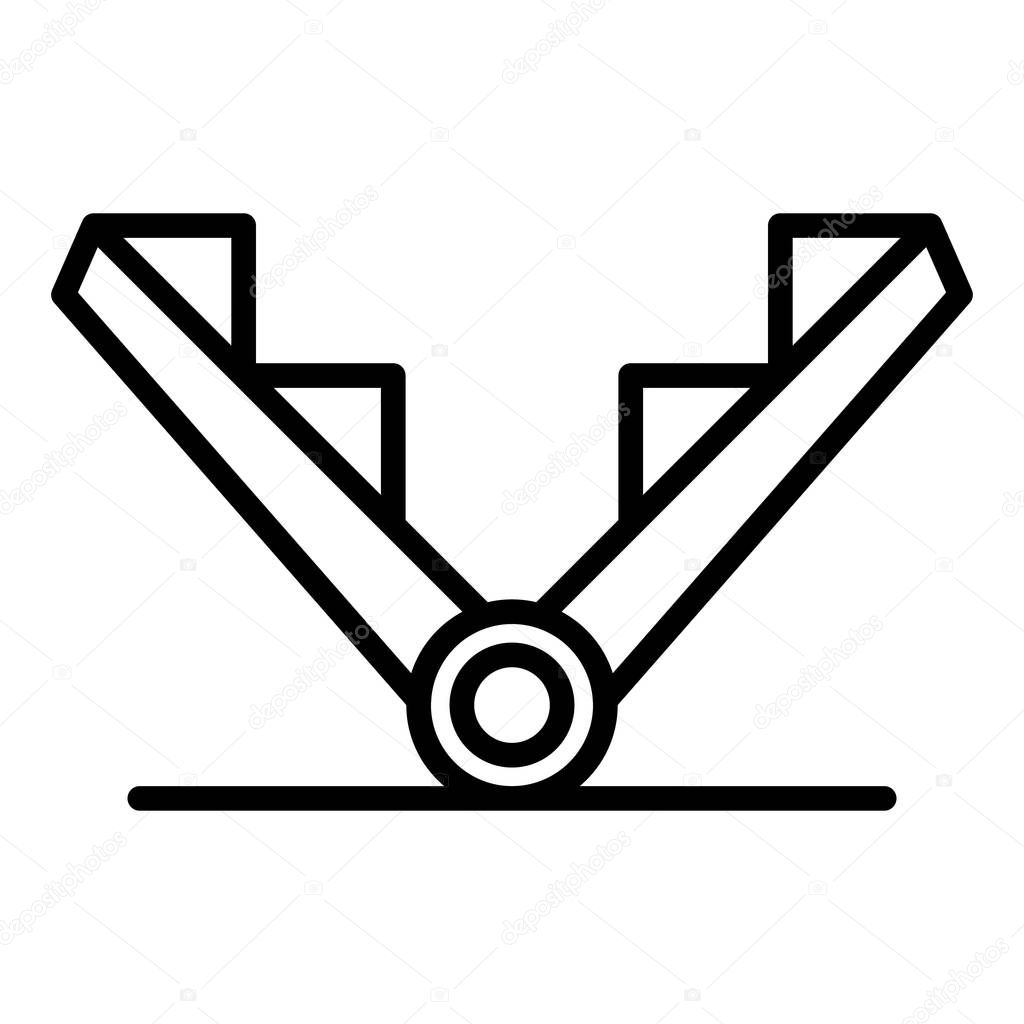 Open trap icon, outline style