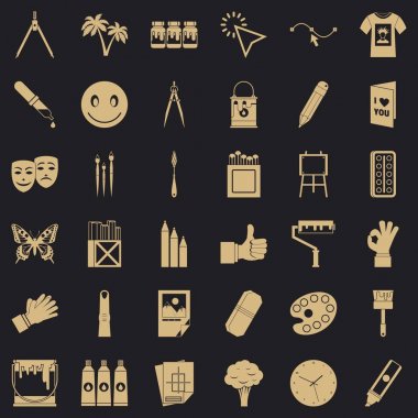 Pigment Icons set, basit tarzı