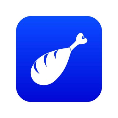 Kemik simgesi dijital mavi et