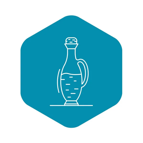 Icono de botella de vinagre balsámico, estilo de esquema — Vector de stock