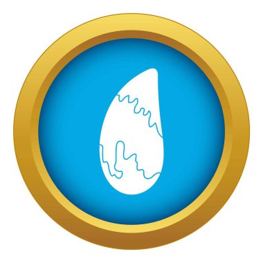 Brezilya somun simgesi mavi vektör izole