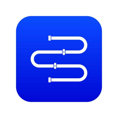 Isıtmalı havlu askısı simgesi dijital mavi