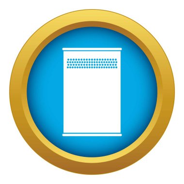 Çöp kutusu mavi vektör üsimgesi yalıtılmış