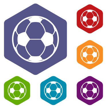 Futbol simgesi, basit siyah stil