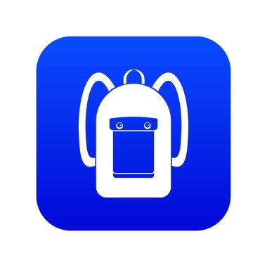 Sırt çantası simgesini dijital mavi