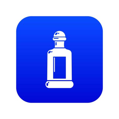 Kare şişe simgesi mavi vektör