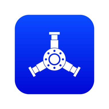 Yuvarlak mekanik detay simgesi dijital mavi