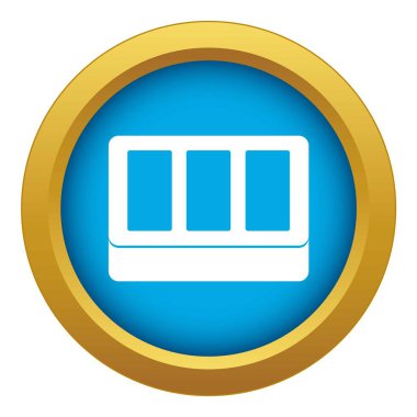 White window frame icon blue vector isolated