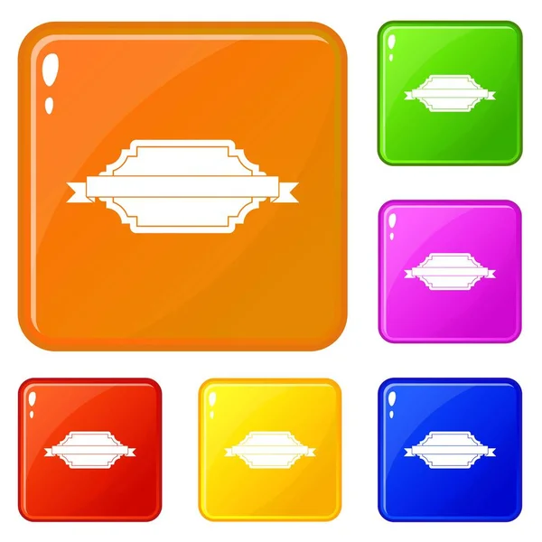 Banner o icone dell'etichetta impostare il colore vettoriale — Vettoriale Stock